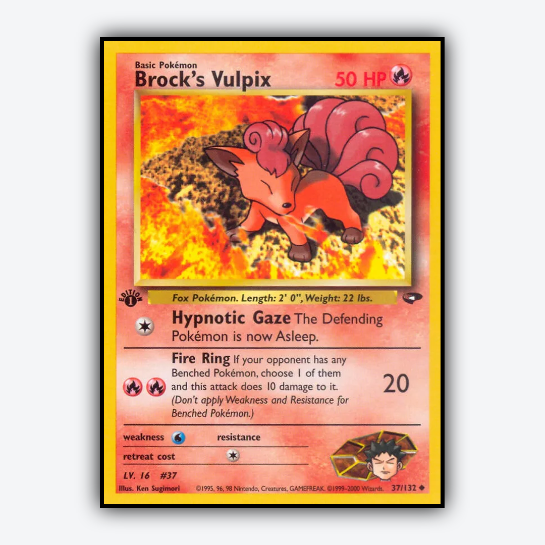 Brock's Vulpix 037/132 - Gym Challenge Set - Card Rug