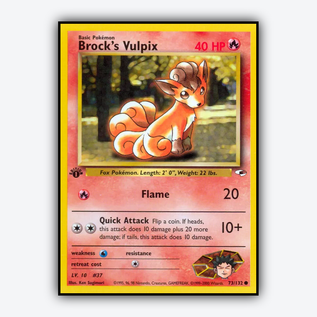Brock's Vulpix 073/132 - Gym Heroes Set - Card Rug