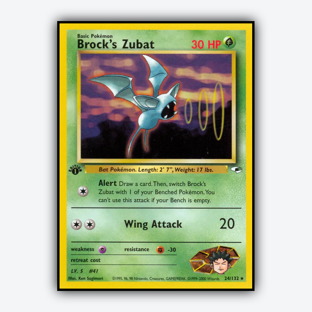Brock's Zubat 024/132 - Gym Heroes Set - Card Rug