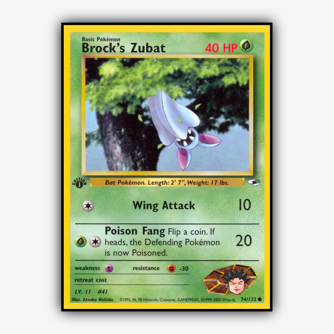 Brock's Zubat 074/132 - Gym Heroes Set - Card Rug