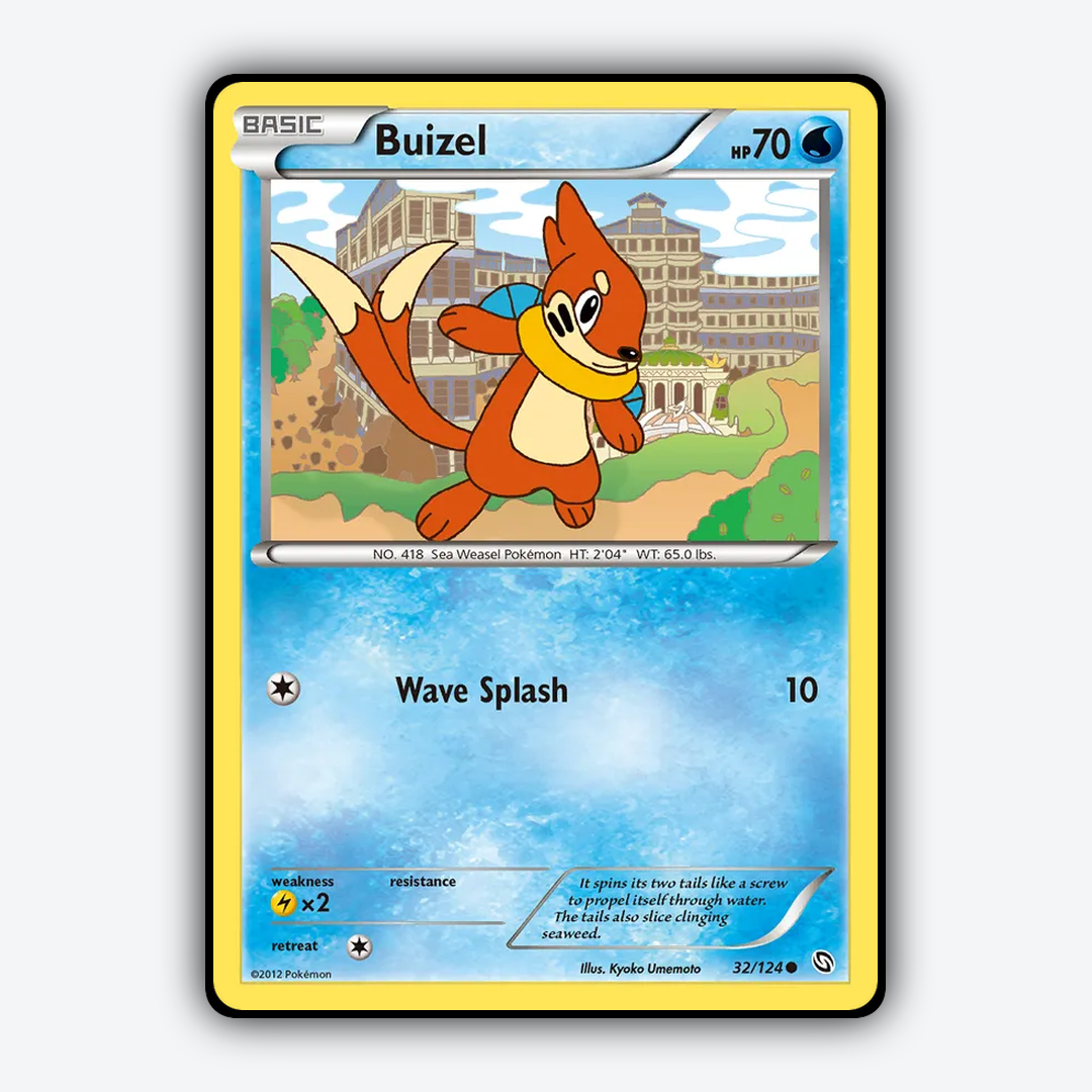 Buizel 032/124 - Dragons Exalted Set - Card Rug