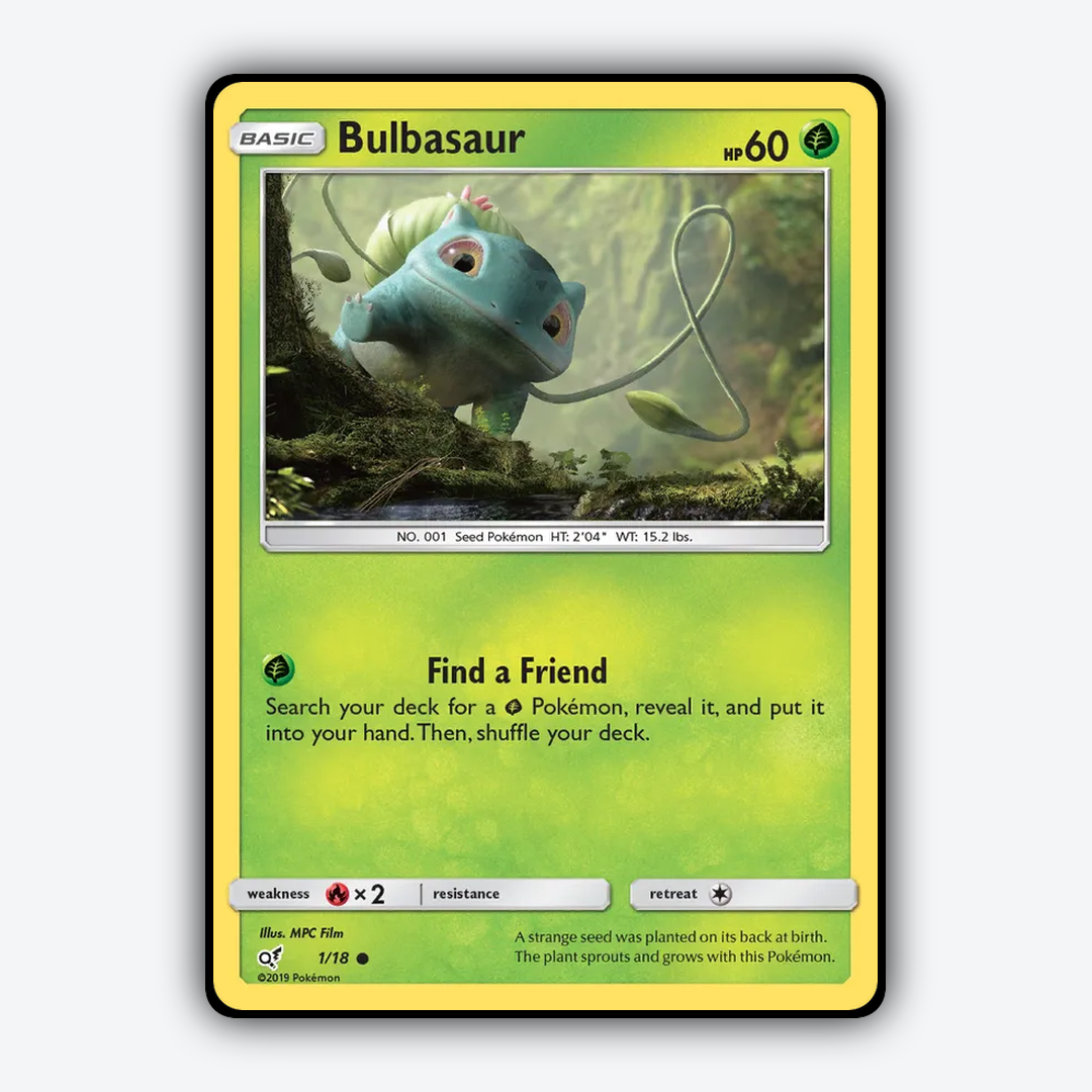 Bulbasaur 001/18 - Detective Pikachu Set - Card Rug
