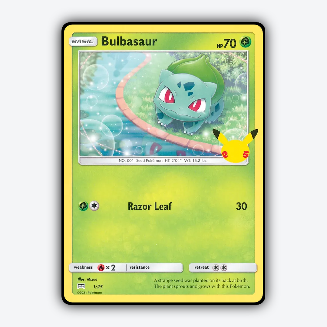 Bulbasaur 001/25 - McDonald's Collection 2021 Set - Card Rug