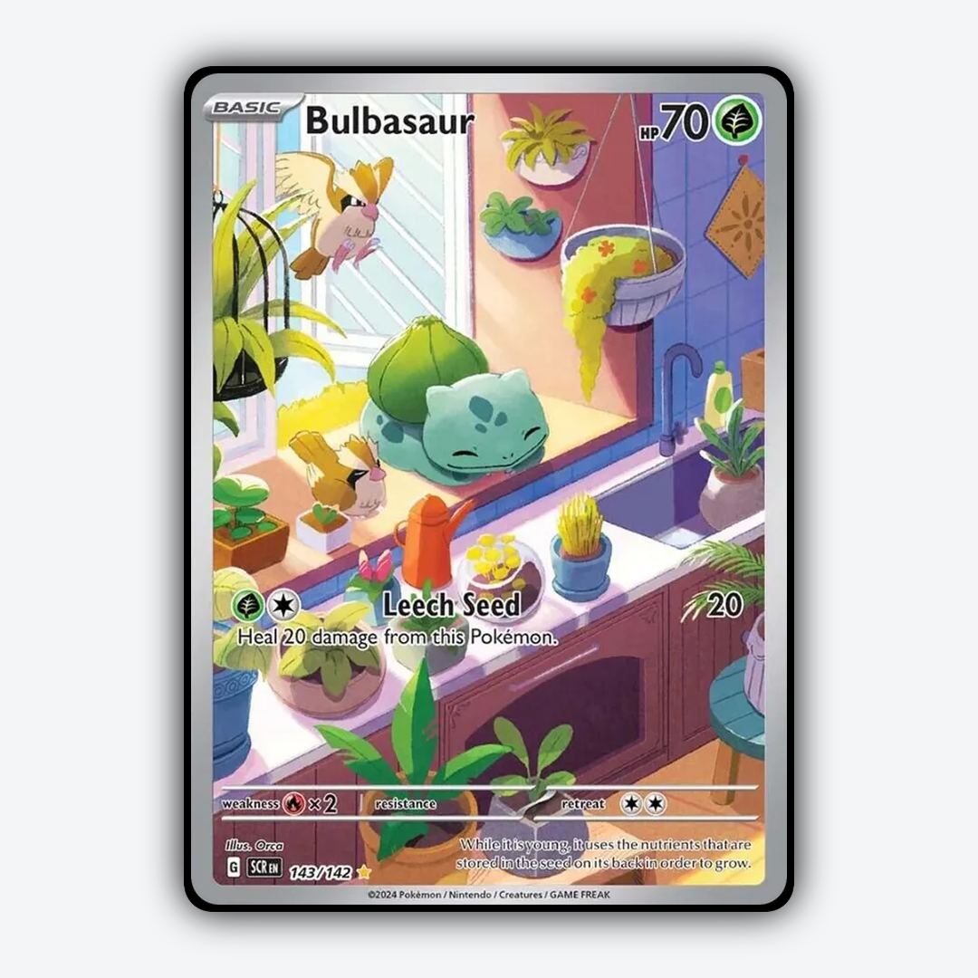 Bulbasaur 143/142 - Stellar Crown Set - Card Rug