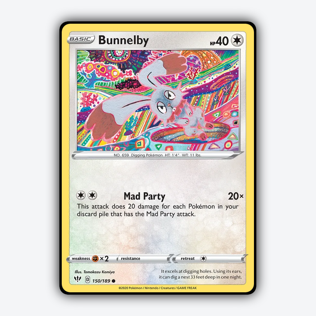 Bunnelby 150/189 - Darkness Ablaze Set - Card Rug