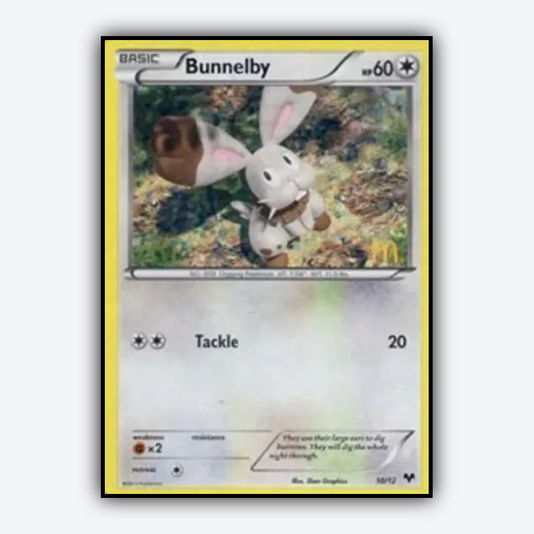 Bunnelby 010/12 - McDonald's Collection 2014 Set - Card Rug