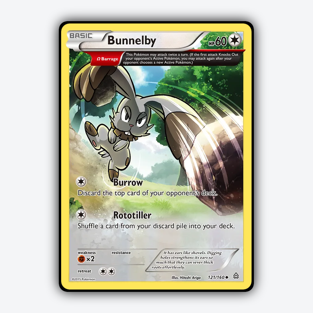 Bunnelby 121/160 - Primal Clash Set - Card Rug