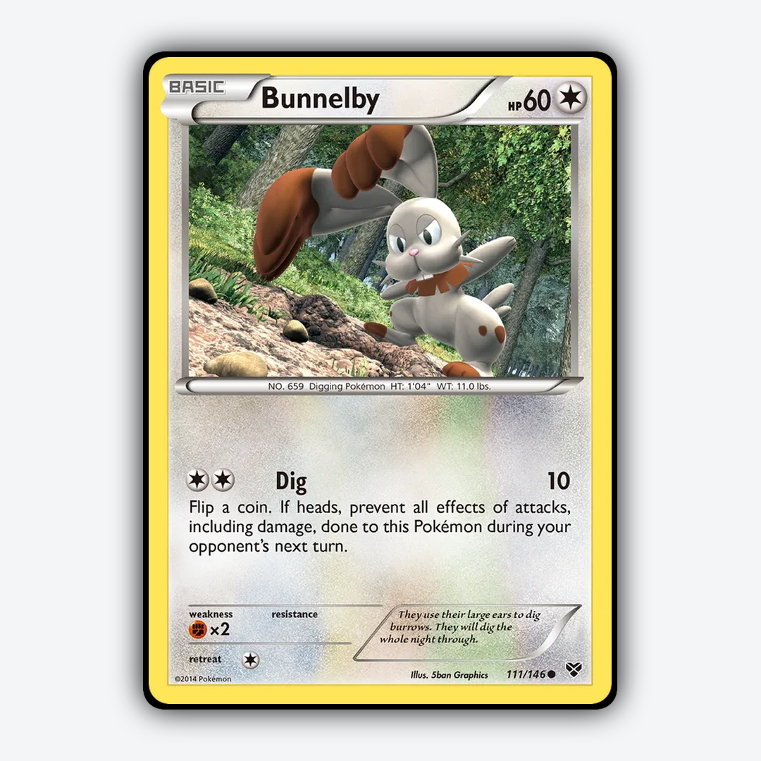 Bunnelby 111/146 - XY Set - Card Rug
