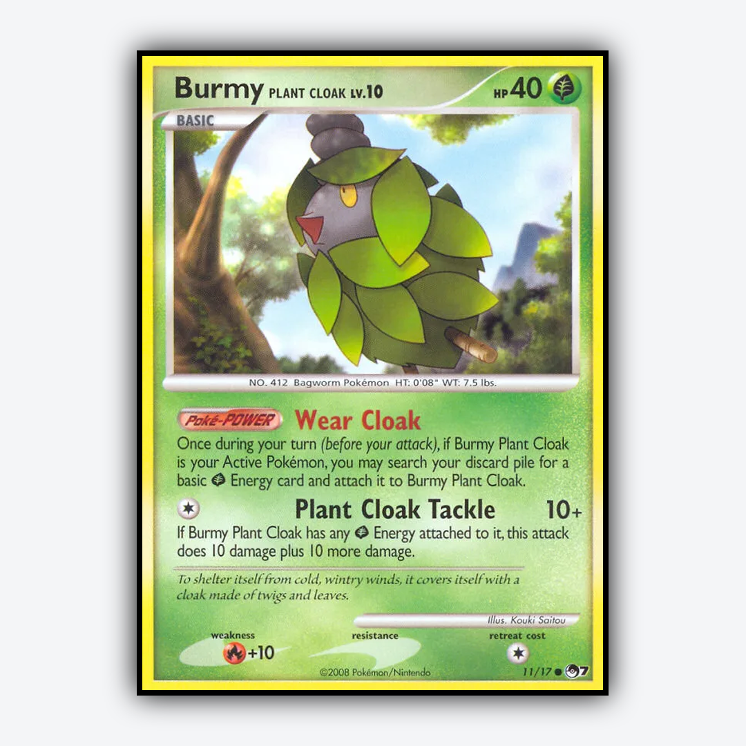 Burmy Plant Cloak 011/17 - POP Series 7 Set - Card Rug