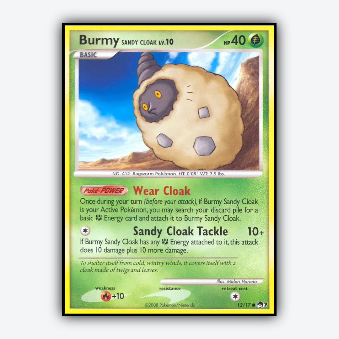 Burmy Sandy Cloak 012/17 - POP Series 7 Set - Card Rug