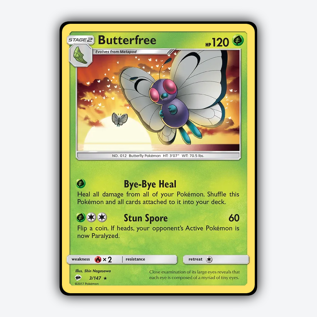Butterfree 003/147 - Burning Shadows Set - Card Rug