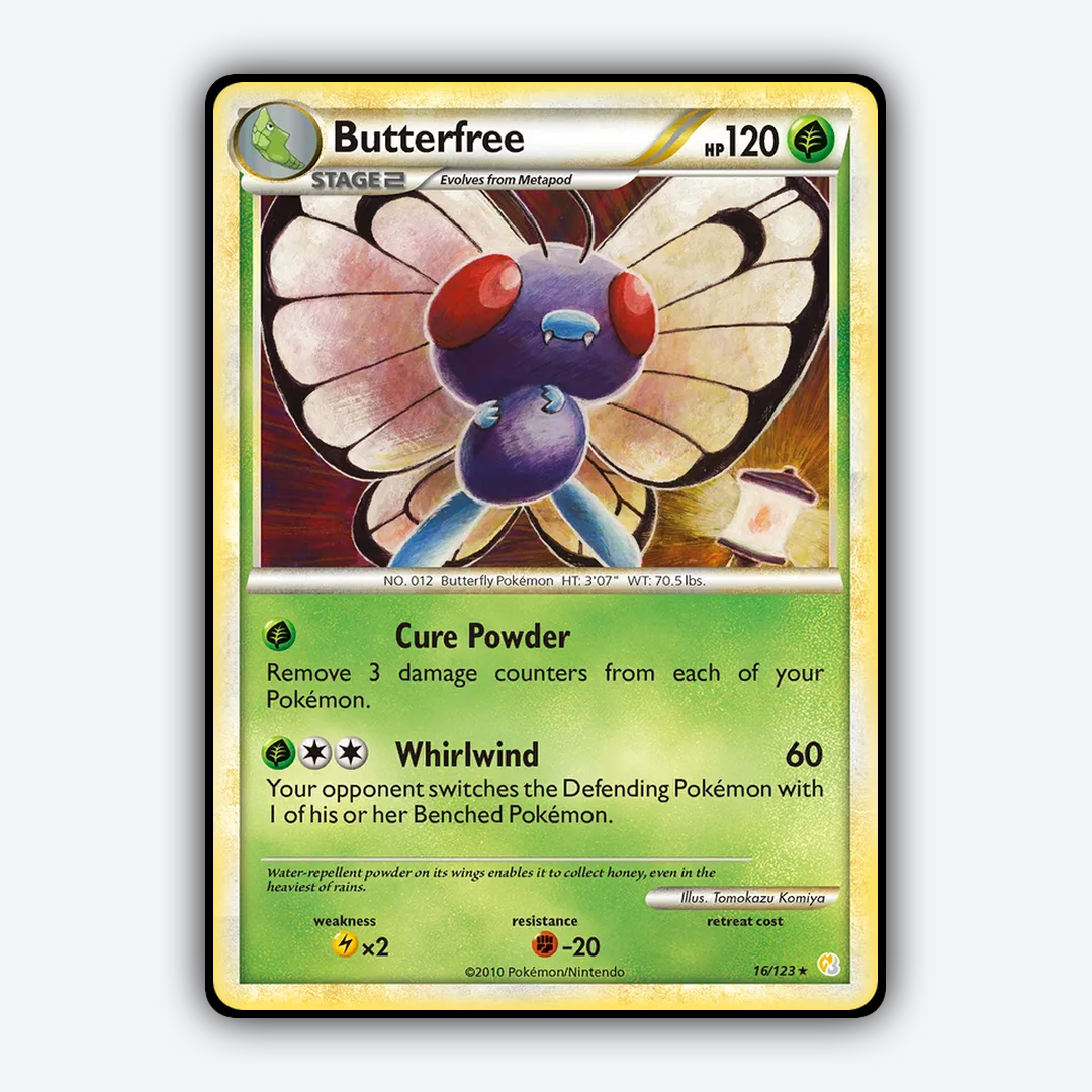 Butterfree 016/123 - HeartGold & SoulSilver Set - Card Rug