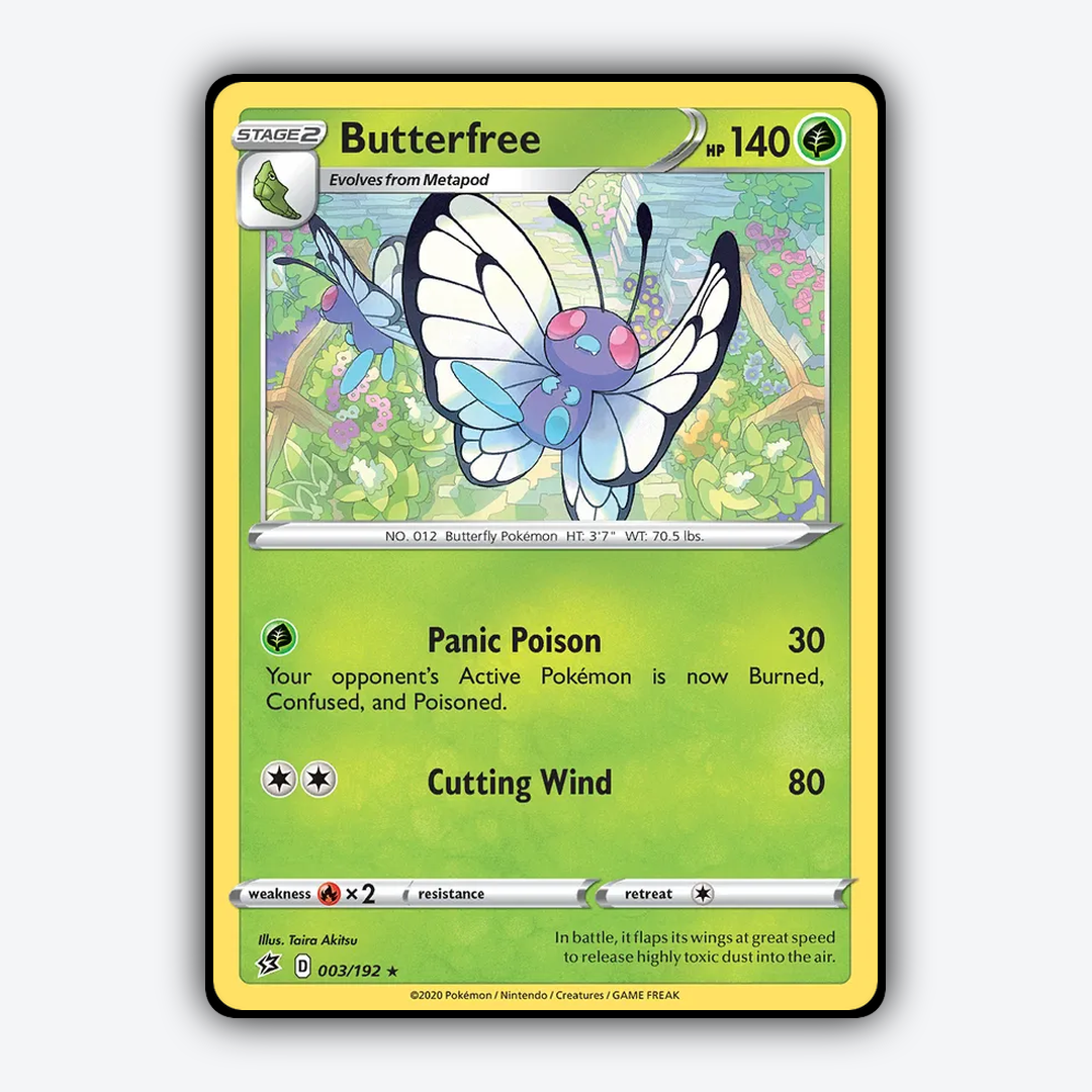 Butterfree 003/192 - Rebel Clash Set - Card Rug