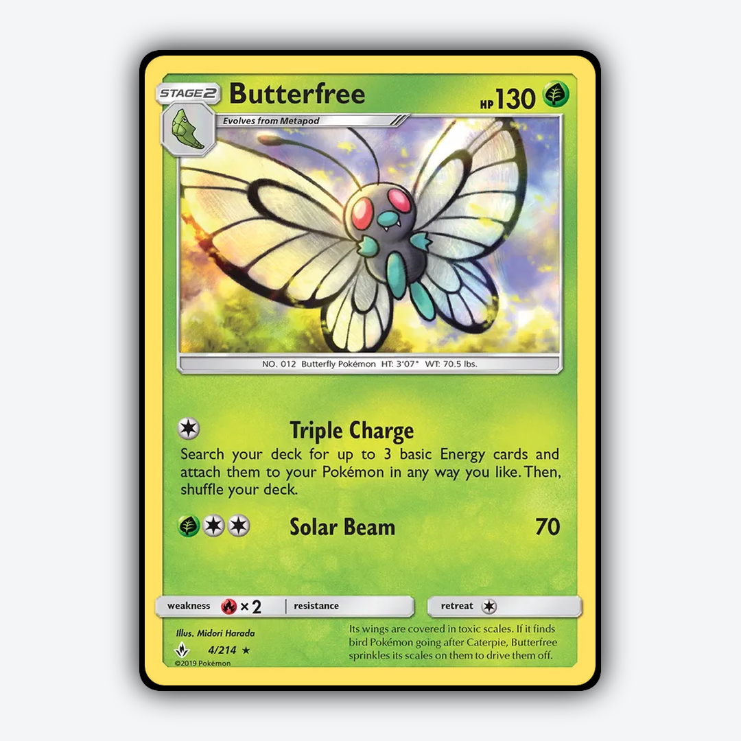 Butterfree 004/214 - Unbroken Bonds Set - Card Rug
