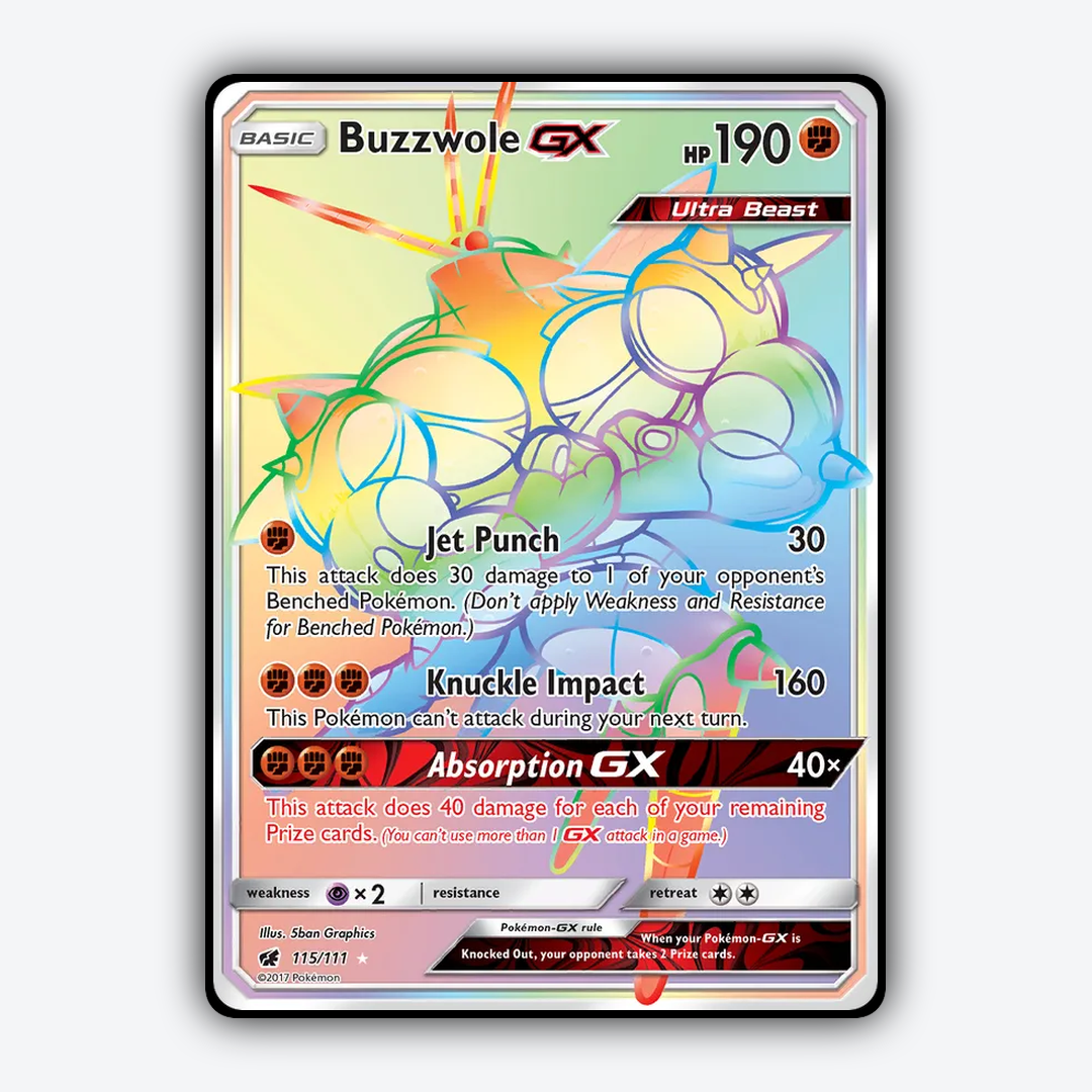Buzzwole-GX 115/111 - Crimson Invasion Set - Card Rug