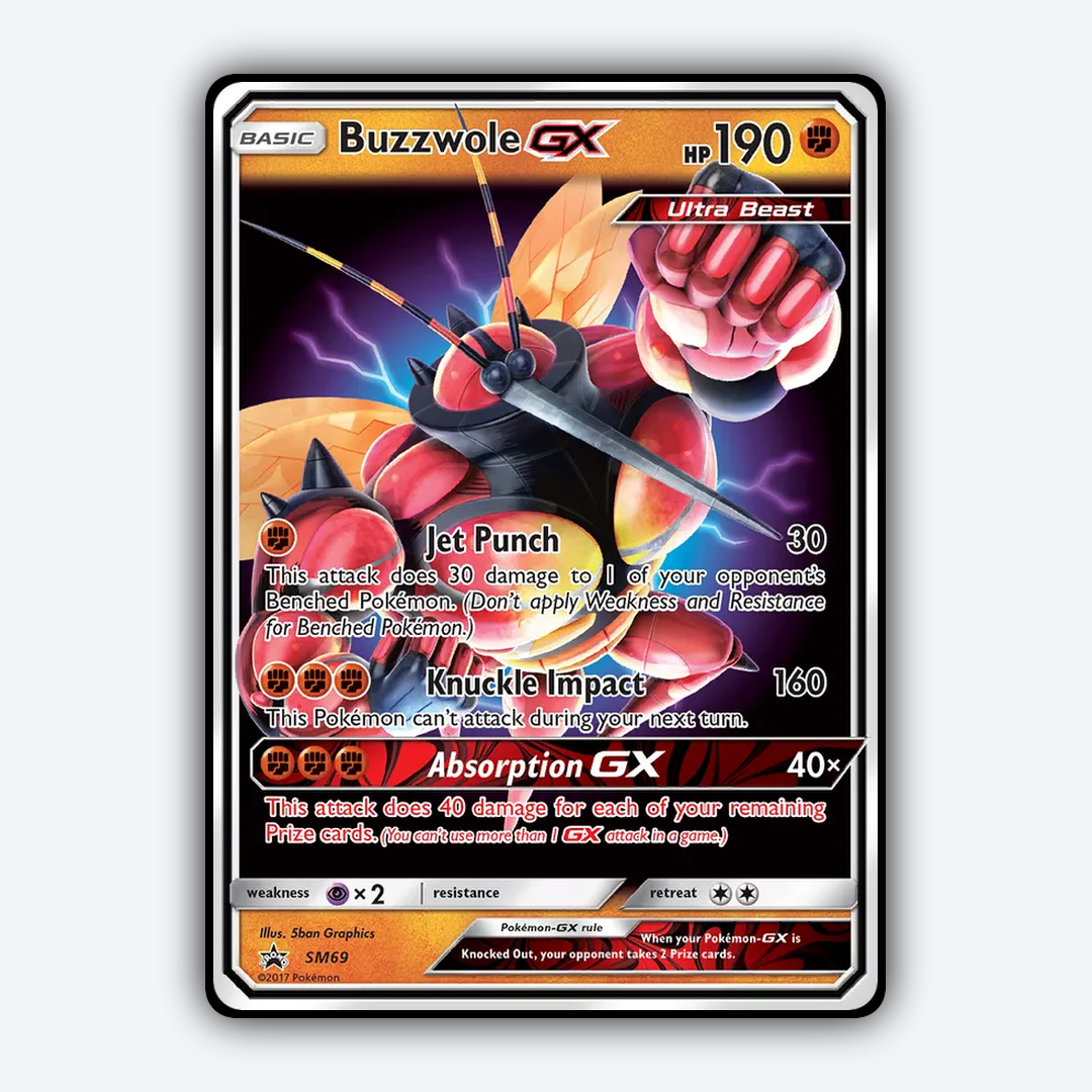 Buzzwole-GX #69 - SM Black Star Promos Set - Card Rug