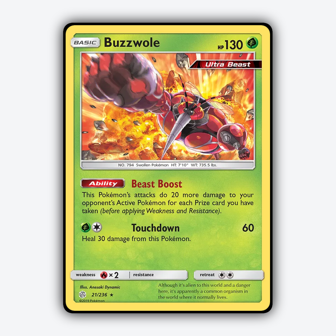 Buzzwole 021/236 - Cosmic Eclipse Set - Card Rug