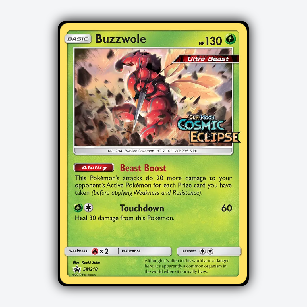 Buzzwole #218 - SM Black Star Promos Set - Card Rug