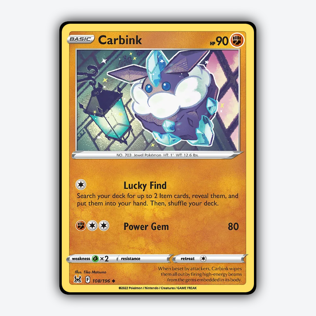 Carbink 108/196 - Lost Origin Set - Card Rug