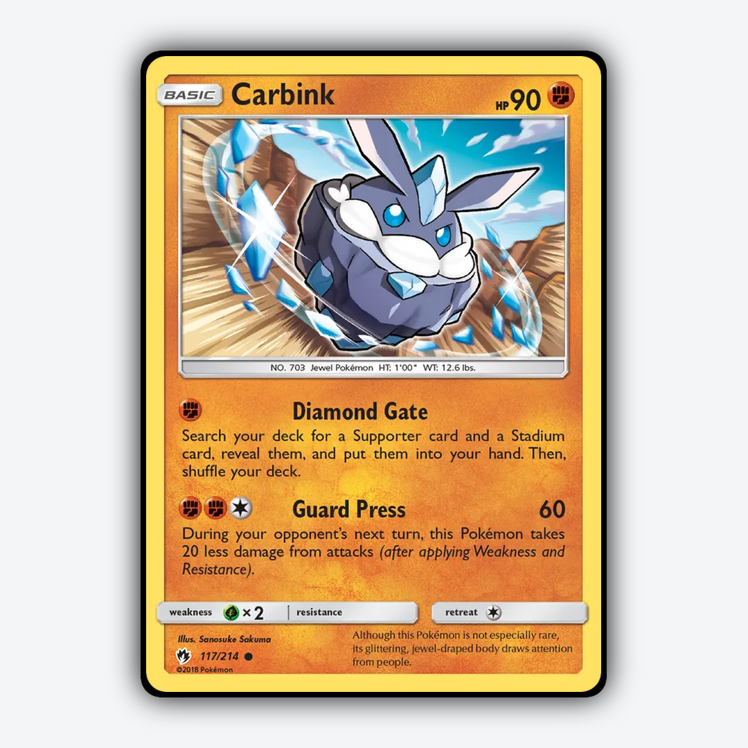 Carbink 117/214 - Lost Thunder Set - Card Rug