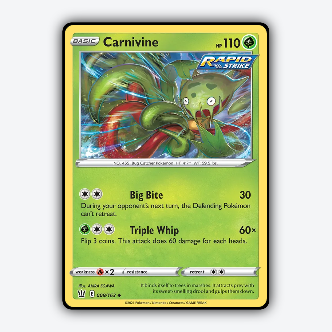 Carnivine 009/163 - Battle Styles Set - Card Rug