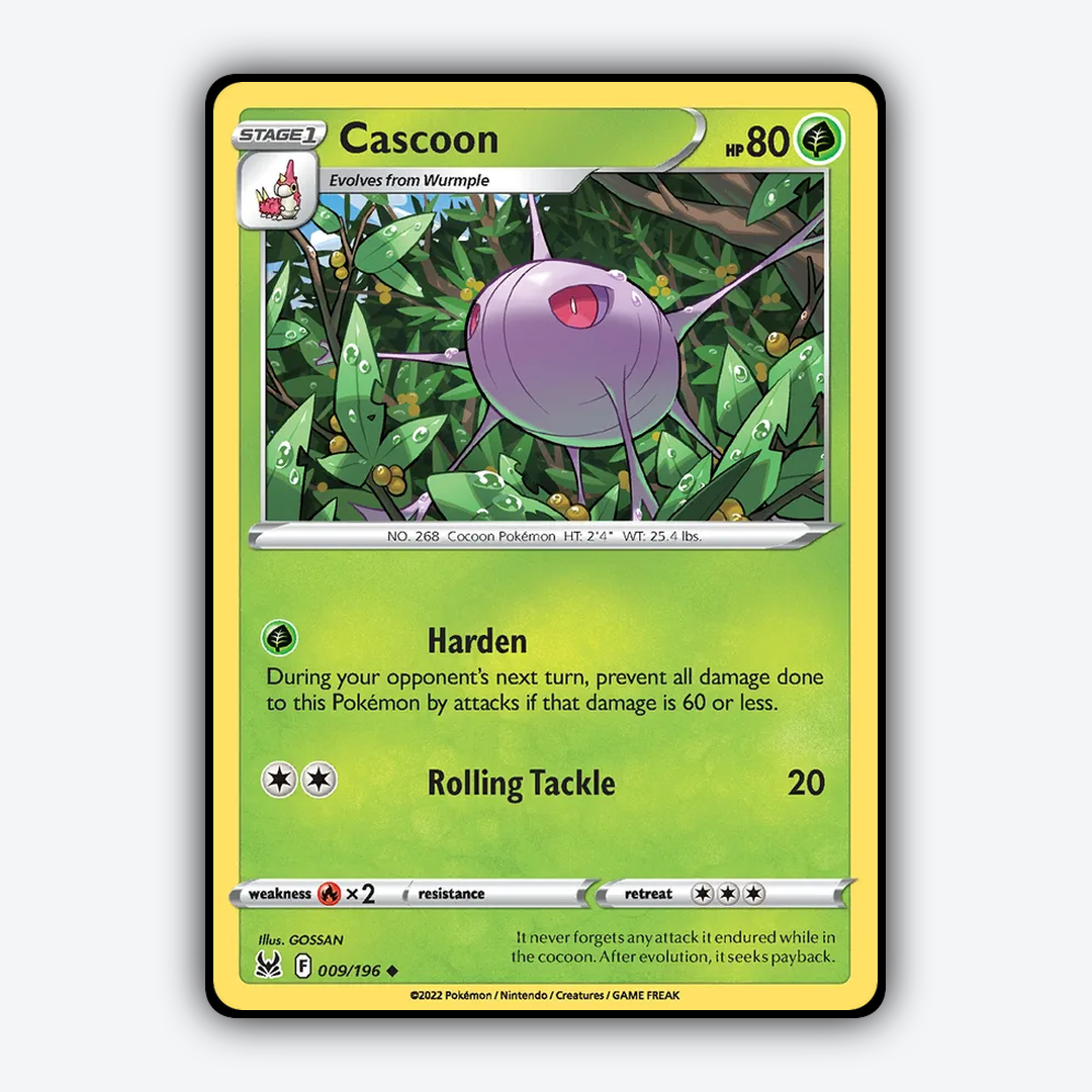 Cascoon 009/196 - Lost Origin Set - Card Rug