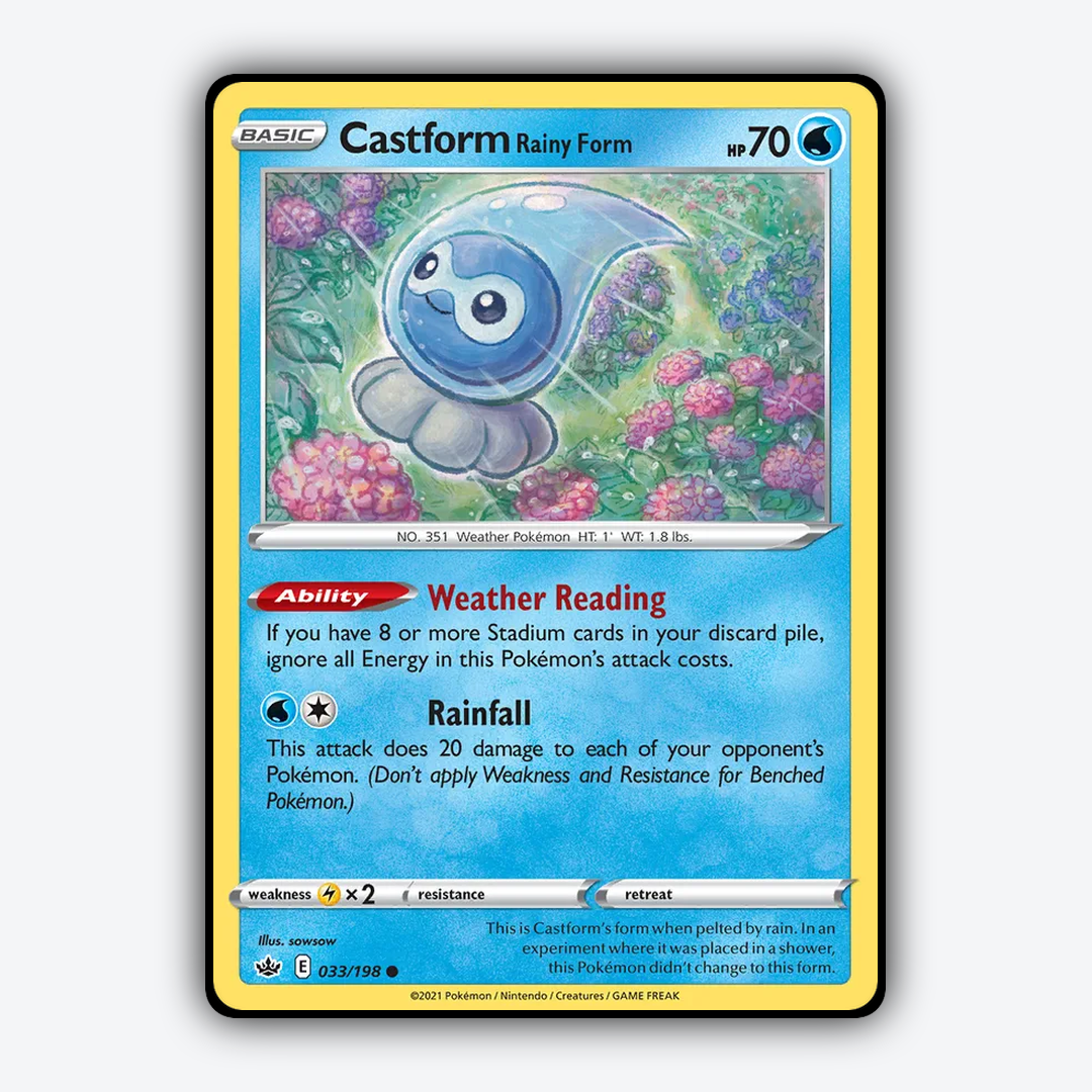 Castform Rainy Form 033/198 - Chilling Reign Set - Card Rug