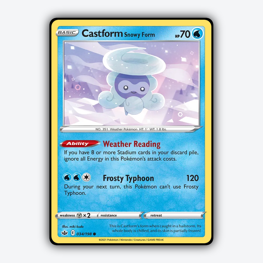 Castform Snowy Form 034/198 - Chilling Reign Set - Card Rug