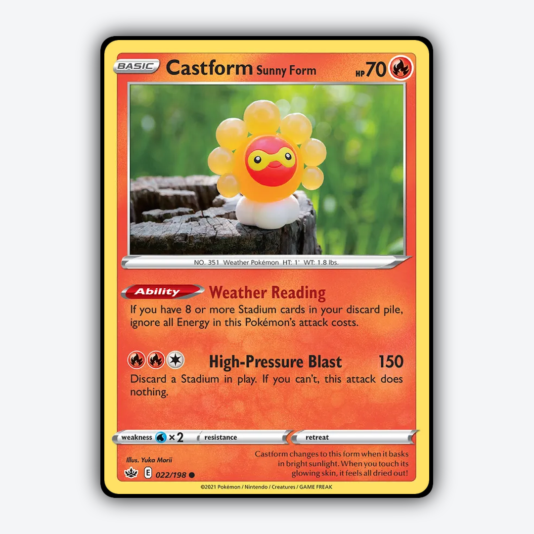 Castform Sunny Form 022/198 - Chilling Reign Set - Card Rug