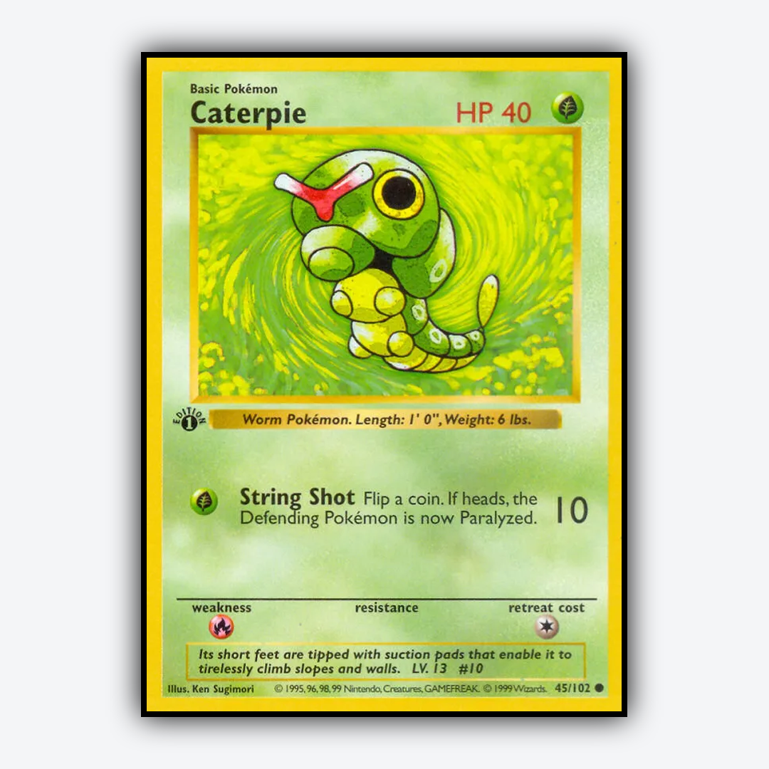 Caterpie #45 - Base Set - Card Rug