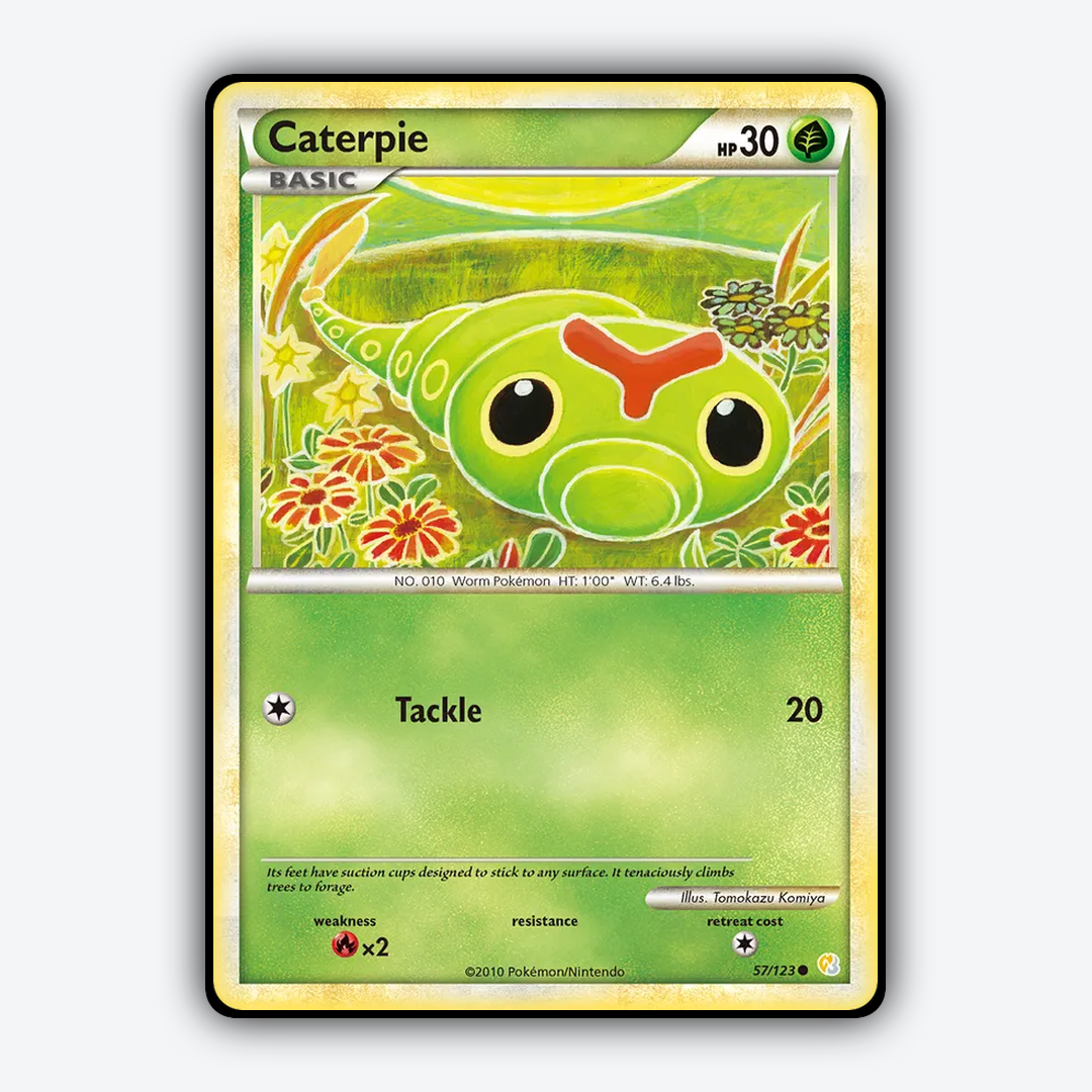 Caterpie 057/123 - HeartGold & SoulSilver Set - Card Rug