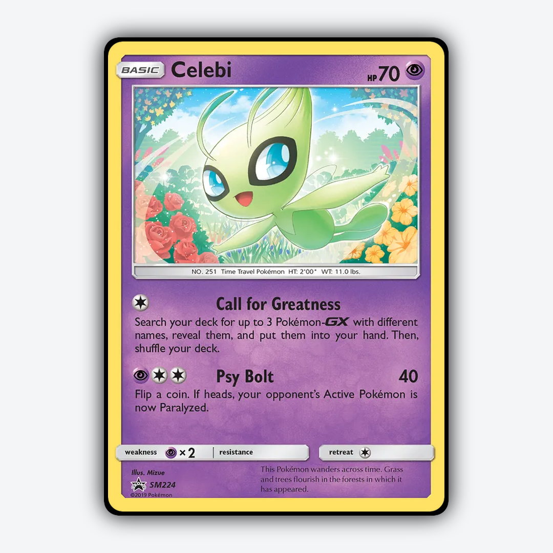 Celebi #224 - SM Black Star Promos Set - Card Rug