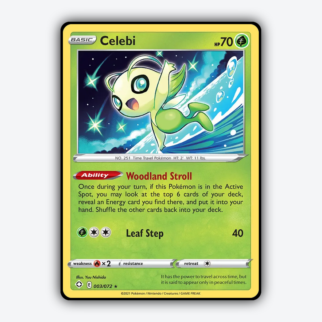 Celebi 003/72 - Shining Fates Set - Card Rug