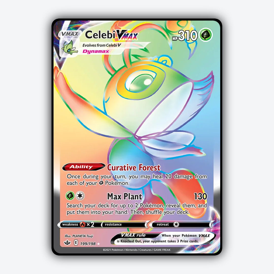 Celebi VMAX 199/198 - Chilling Reign Set - Card Rug
