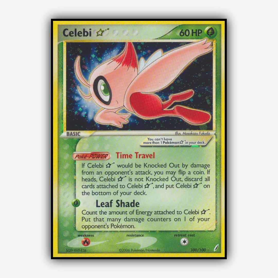 Celebi ★ 100/100 - Crystal Guardians Set - Card Rug