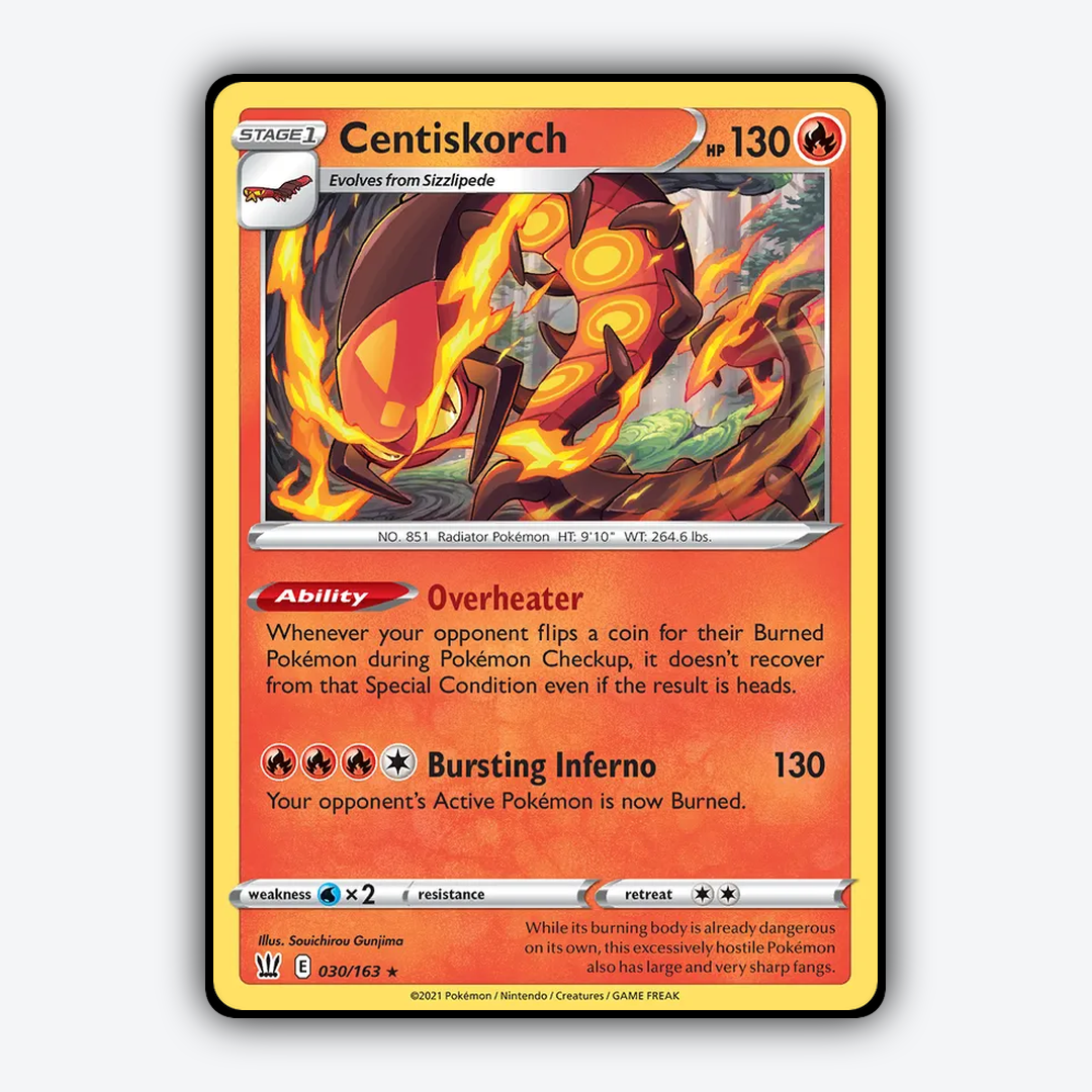 Centiskorch 030/163 - Battle Styles Set - Card Rug