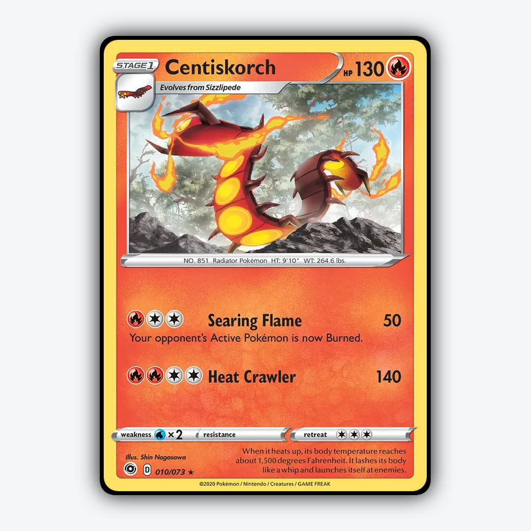 Centiskorch 010/73 - Champion's Path Set - Card Rug