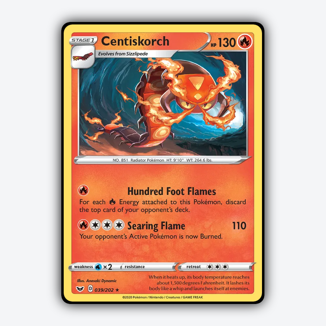 Centiskorch 039/202 - Sword & Shield Set - Card Rug