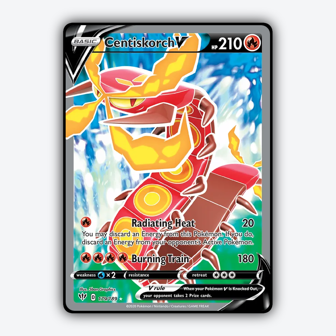 Centiskorch V 179/189 - Darkness Ablaze Set - Card Rug