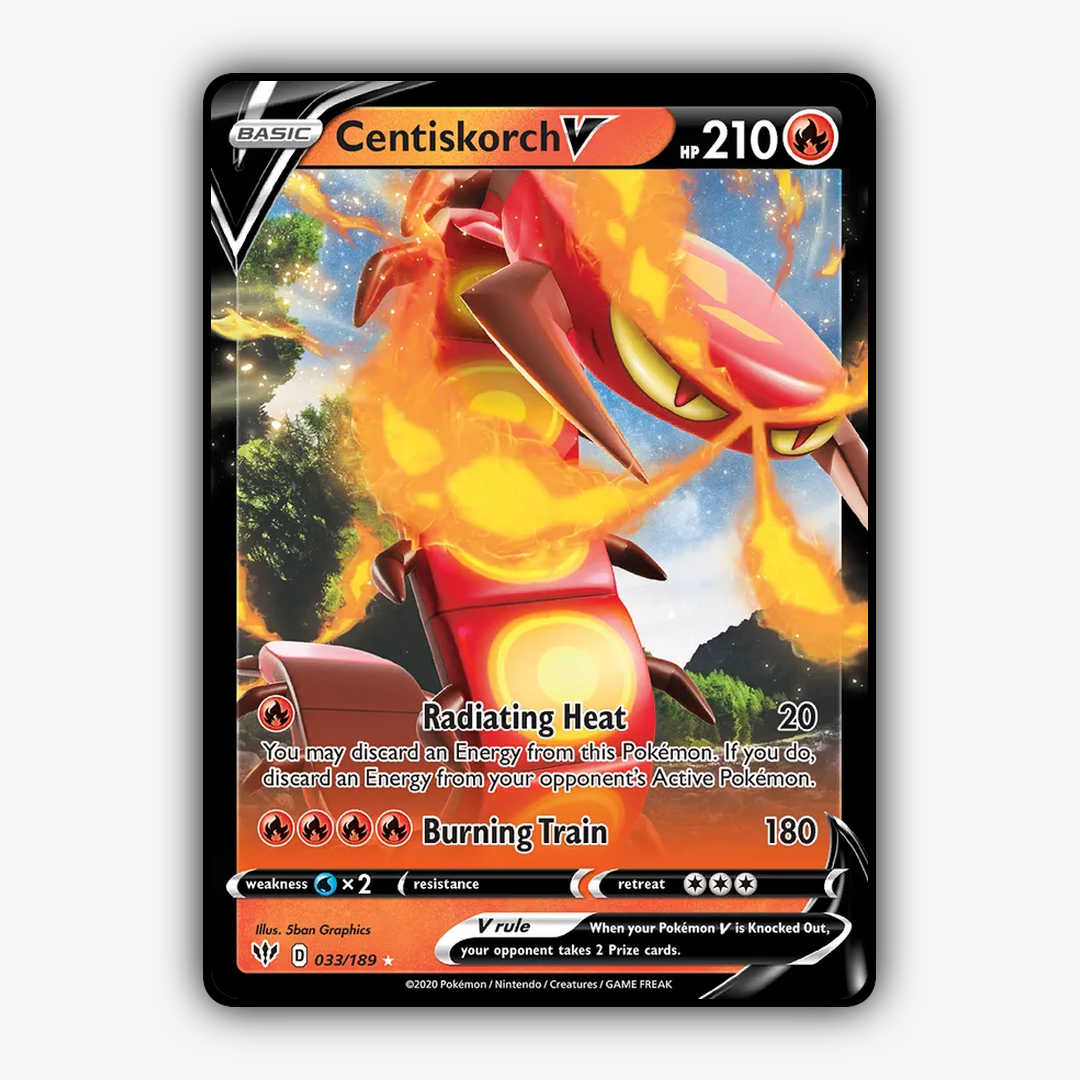 Centiskorch V 033/189 - Darkness Ablaze Set - Card Rug