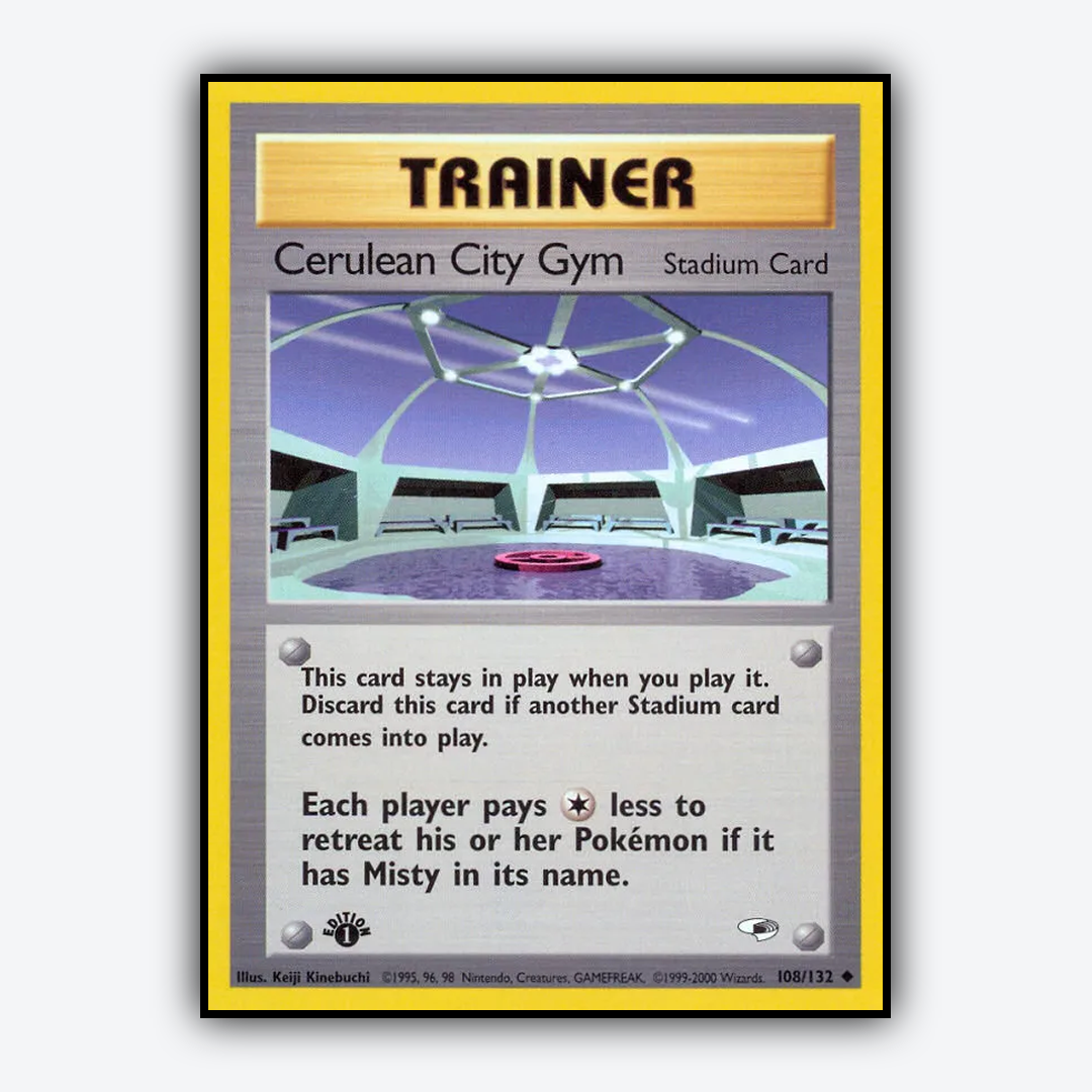 Cerulean City Gym 108/132 - Gym Heroes Set - Card Rug