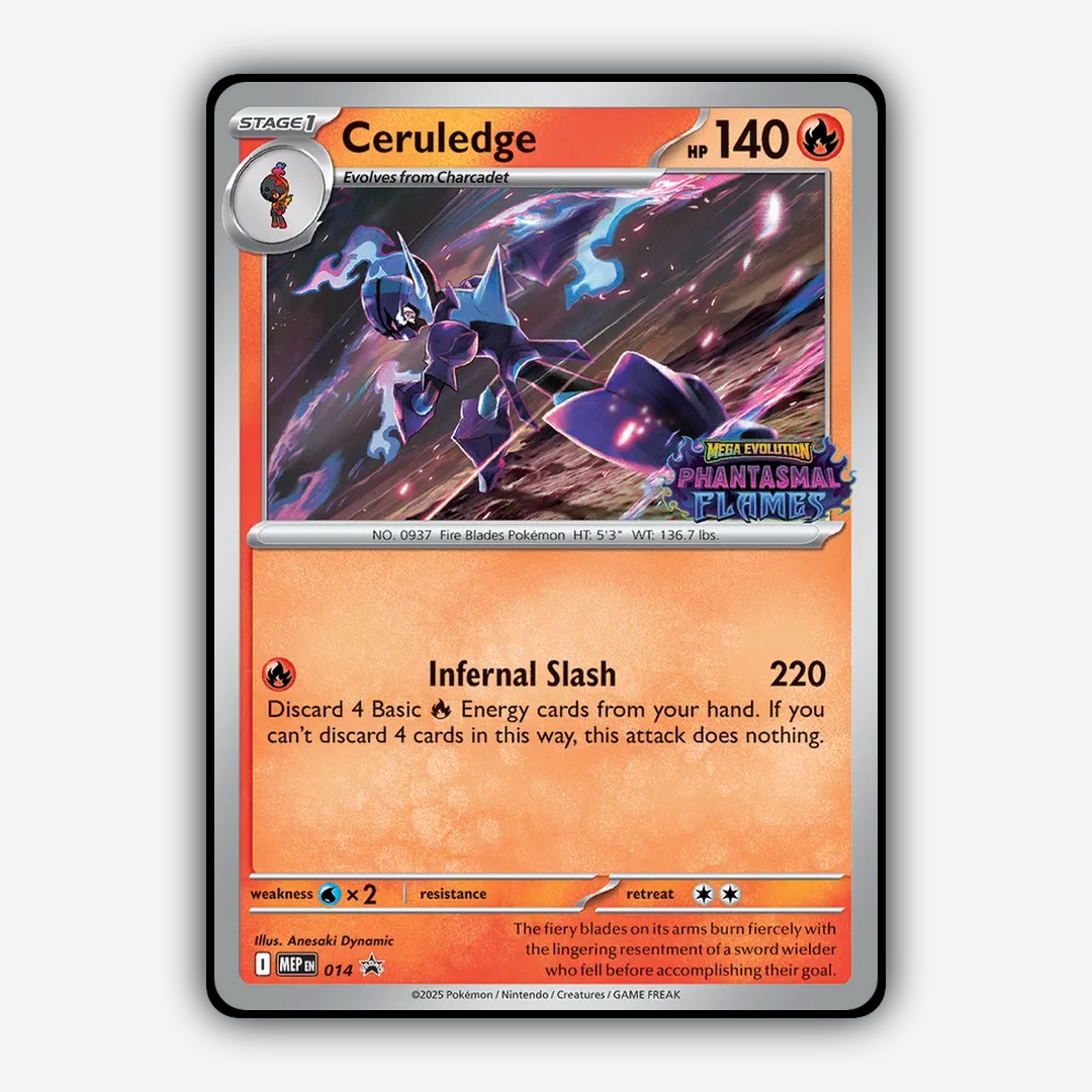 Ceruledge #14 - ME Black Star Promos Set - Card Rug