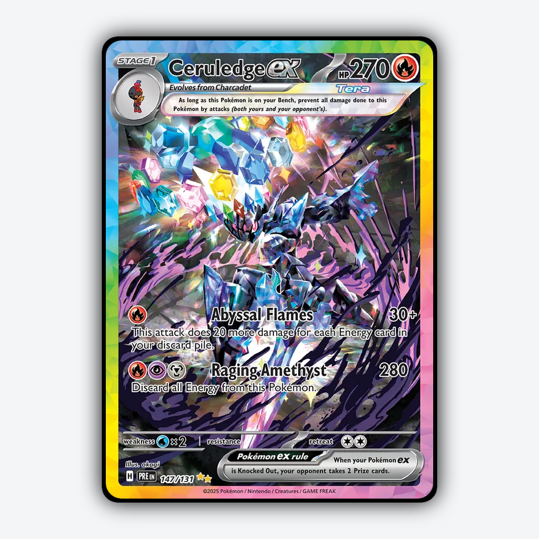 Ceruledge ex #147 - Prismatic Evolutions Set - Card Rug