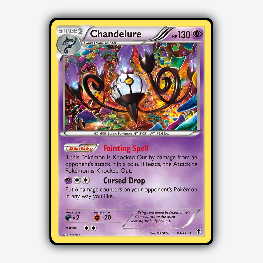 Chandelure 043/119 - Phantom Forces Set - Card Rug