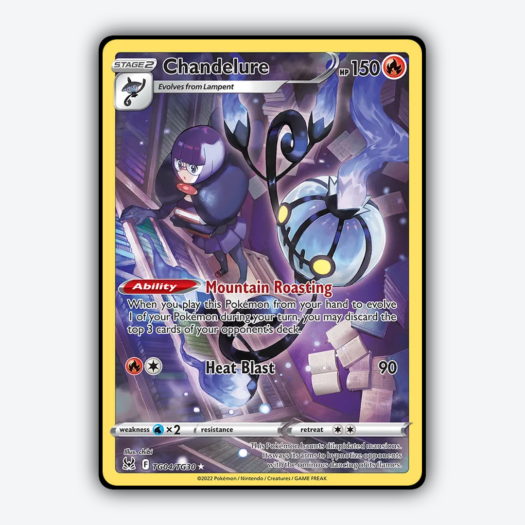 Chandelure TG004/30 - TG004/30 Lost Origin Trainer Gallery Set - Card Rug