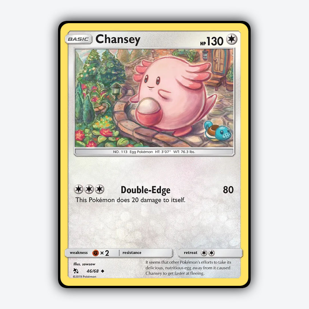 Chansey 046/68 - Hidden Fates Set - Card Rug