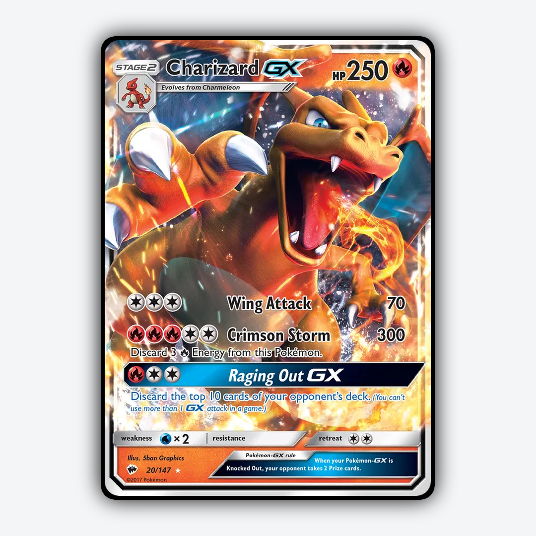 Charizard-GX 020/147 - Burning Shadows Set - Card Rug