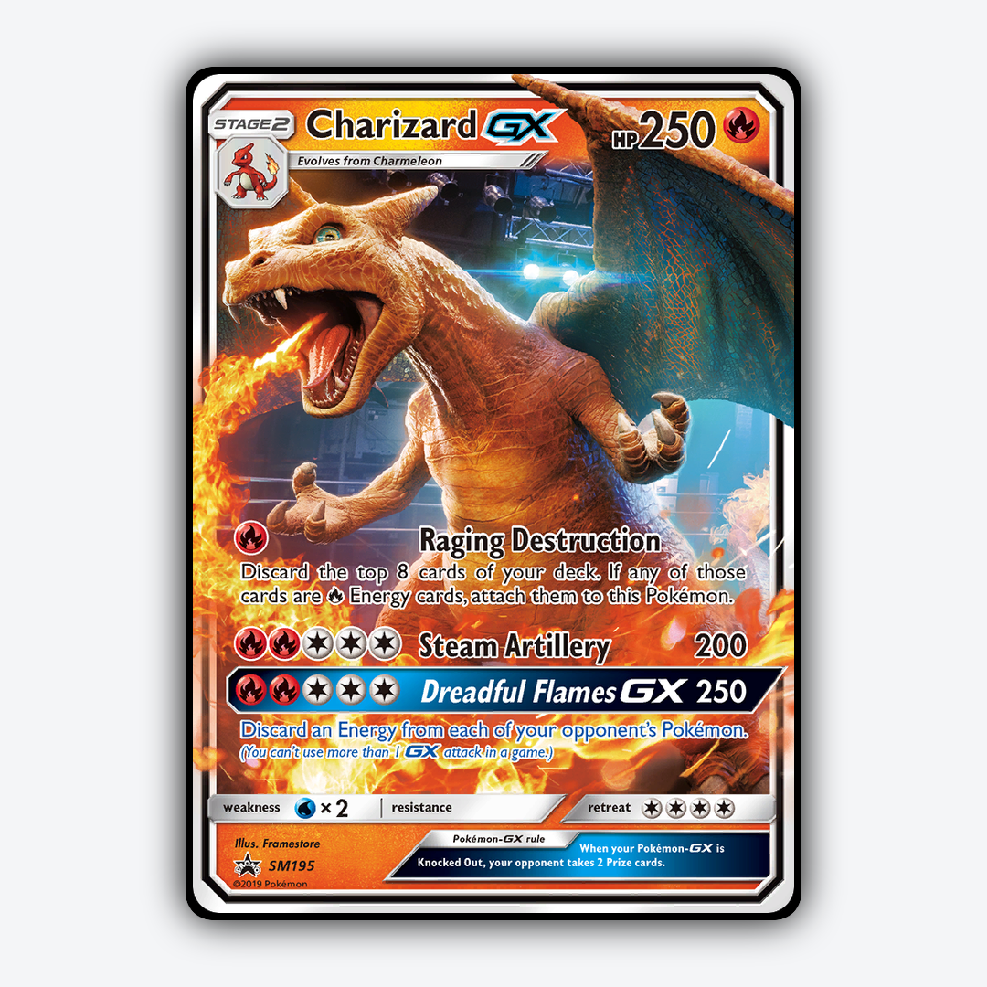 Charizard-GX #195 - SM Black Star Promos Set - Card Rug