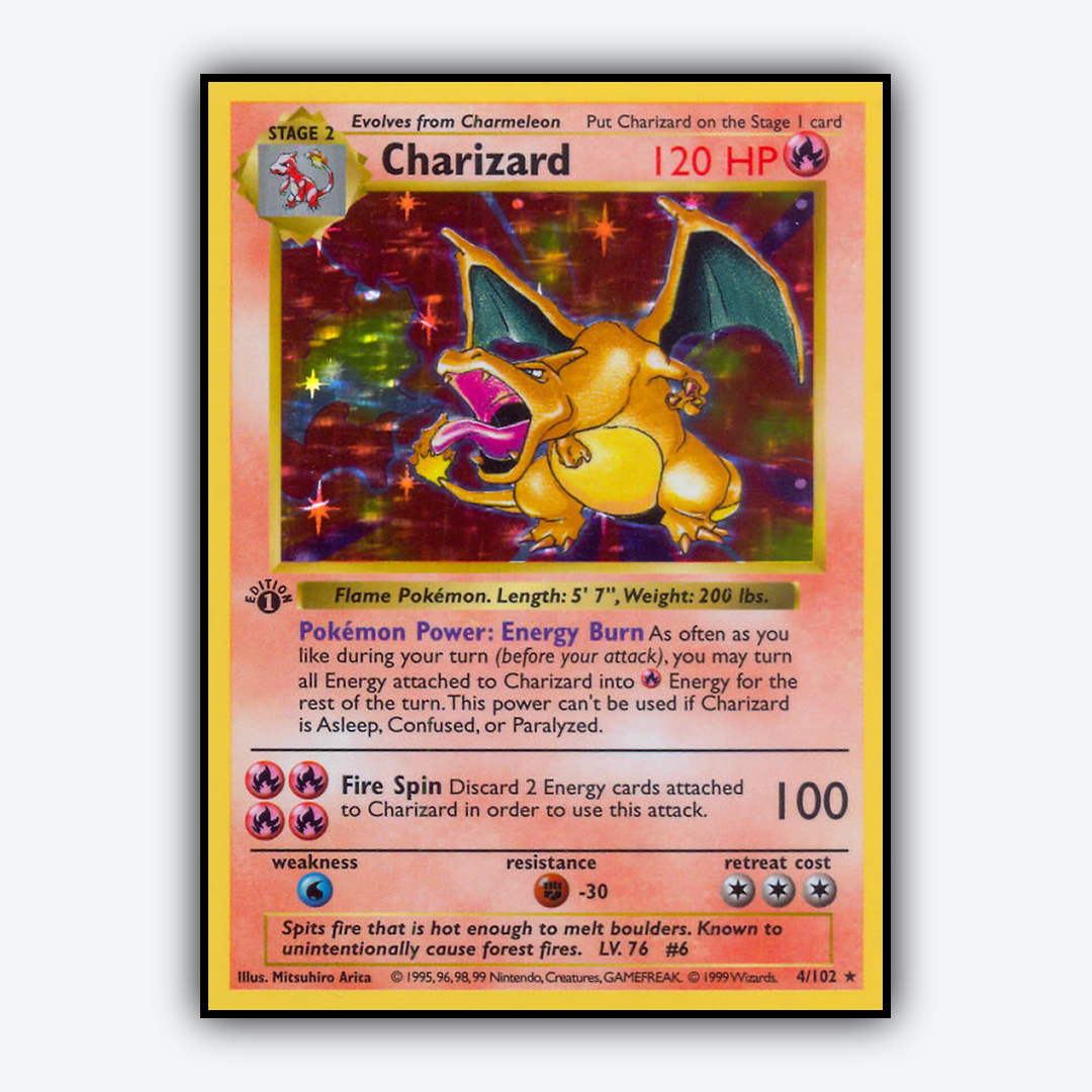 Charizard #4 - Base Set - Card Rug
