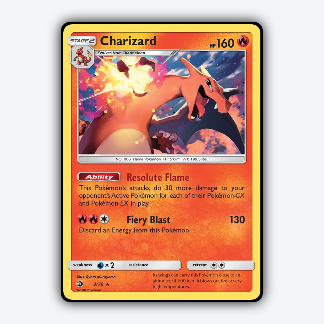 Charizard 003/70 - Dragon Majesty Set - Card Rug